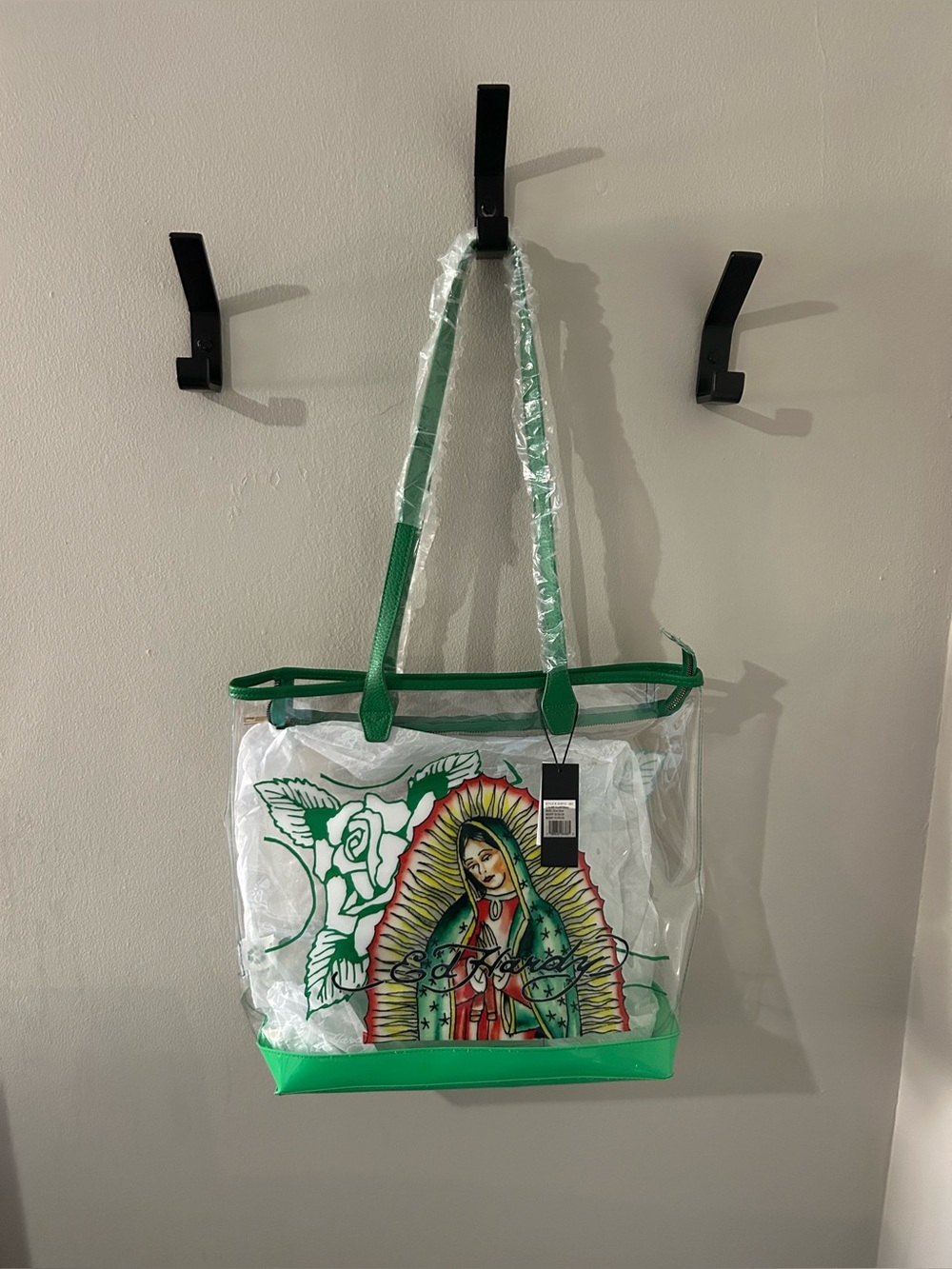 Ed Hardy Guadalupe PVC Satchel - Iconic Y2K Aesthetic - Picture 3 of 7